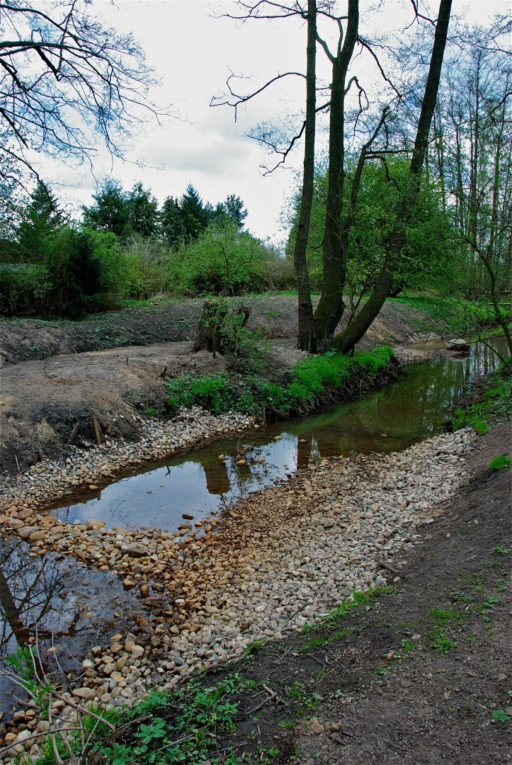 Oh, eine Insel Die Insel ist auch dort entstanden, wo vorher das Stauwehr war.